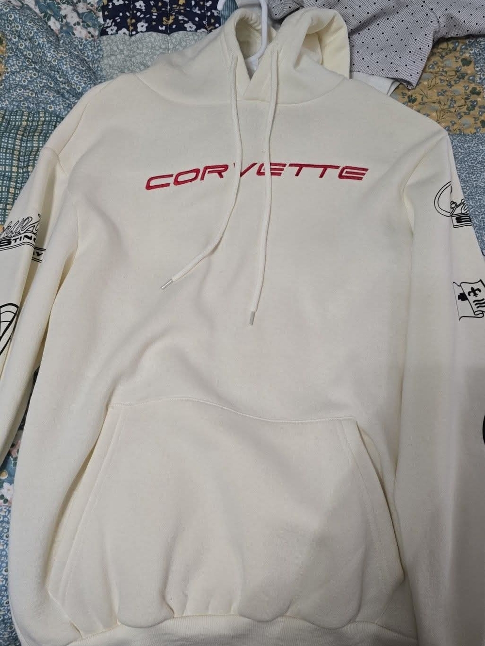 Corvette Cream Logo Hoodie